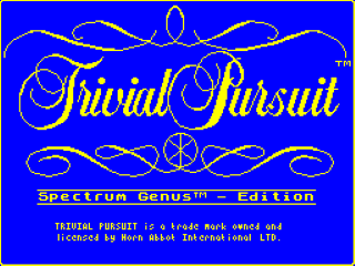 Trivial Pursuit: The Computer Game - Spectrum Genus Edition title screen for ZX Spectrum